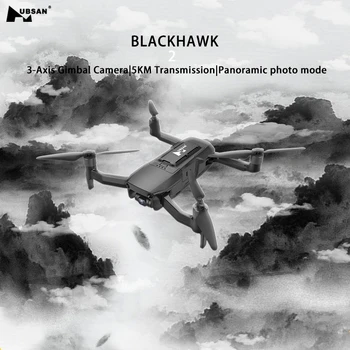 Hubsan BlackHawk2 GPS-Дрон 4k Профессиональный WIFI 5 км 3-Осевая Карданная Камера С Бесщеточным Двигателем RC Вертолет Квадрокоптер