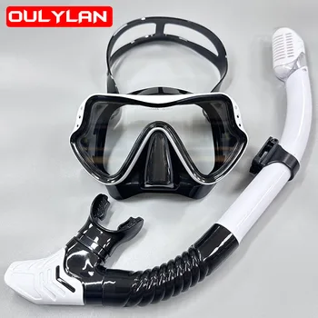 Oulylan Профессиональная маска для подводного плавания с маской и трубками, очки для подводного плавания, набор дыхательных трубок, маска для подводного плавания, плавание