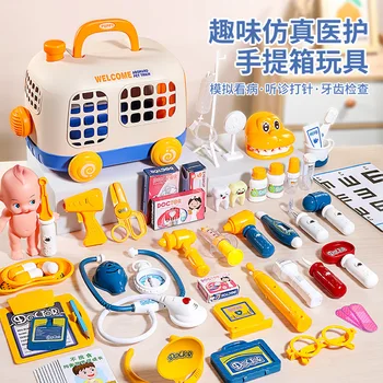Детский набор игрушек, имитирующий униформу врача, Рабочие игрушки медсестры, Детские ролевые игры, Детский стетоскоп, подарок для ролевой игры